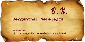 Bergenthal Nefelejcs névjegykártya
